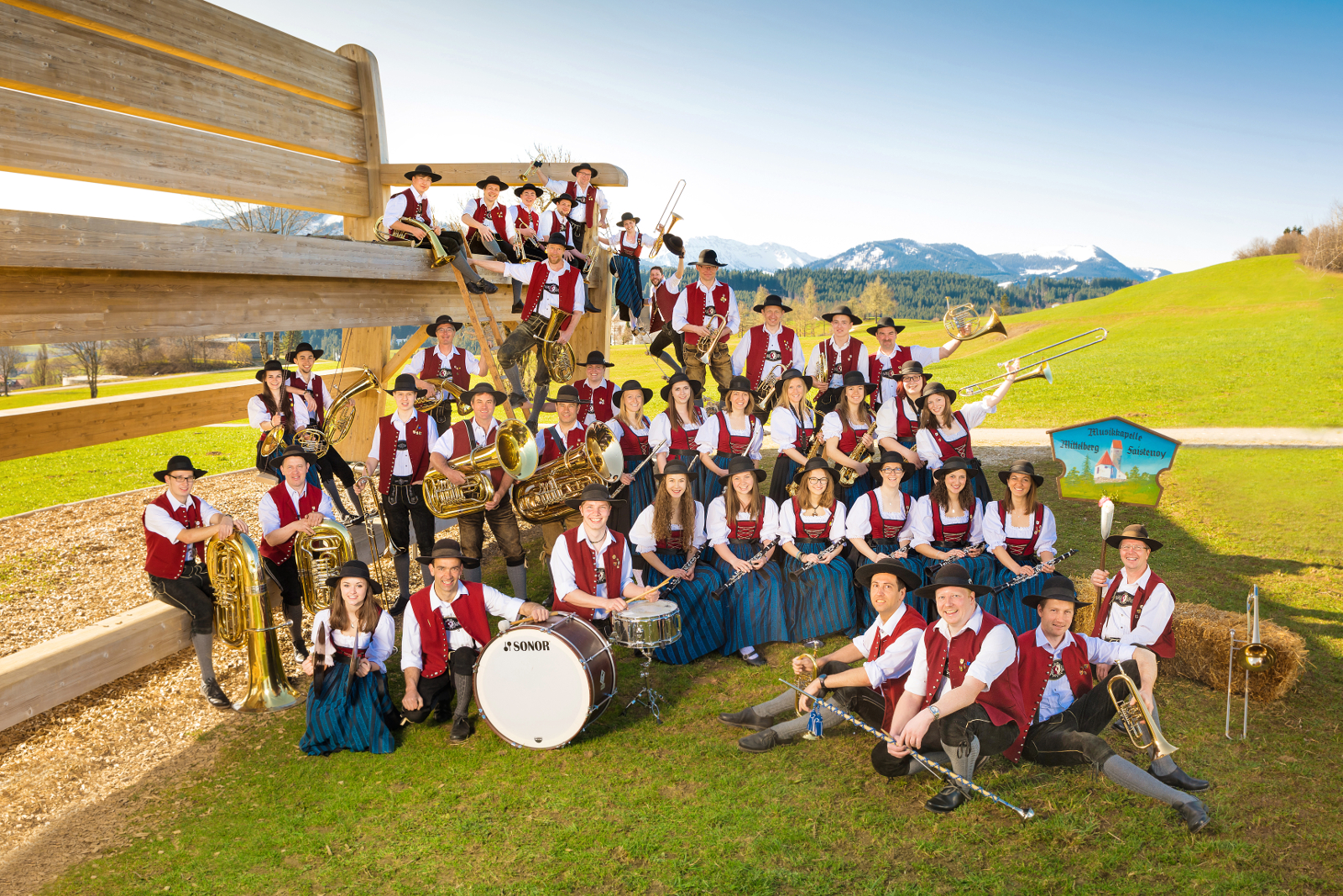 Aus der Chronik der Musikkapelle Mittelberg-Faistenoy - Besetzung 2018